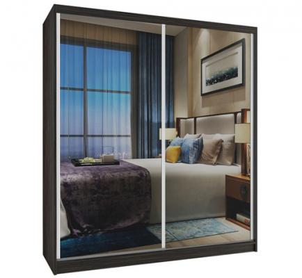 Šatní skříň se zrcadlem ARIANA 133x218 cm KRÁLOVSKÝ EBEN